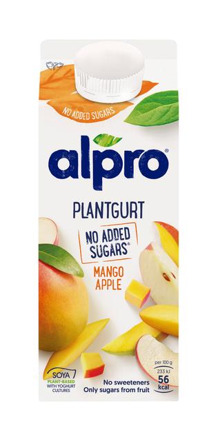 Alpro Plantgurt Hapatettu Soijavalmiste, Mango-Omena, Ei lisättyä Sokeria, 750g
