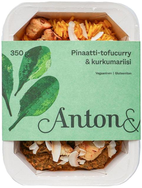 Anton&Anton Pinaatti tofu-curry & kookos 350g