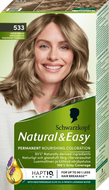 Schwarzkopf Natural & Easy 533 Pohjoismainen Tuhkanvaalea hiusväri