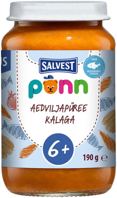 Põnn Aedviljapüree kalaga 190 g, alates 6-elukuust