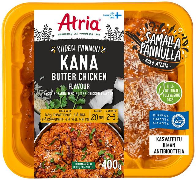 Atria Yhden Pannun Kana Butter Chicken Flavour 400g