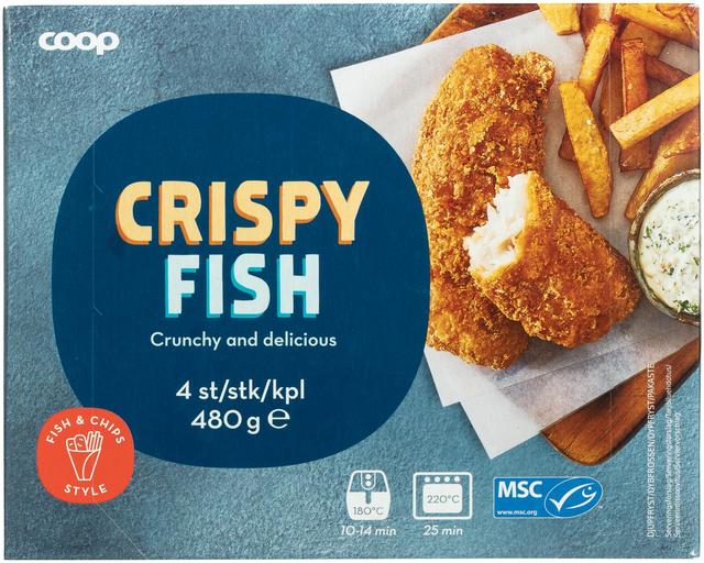 Coop Crispy Fish paneroidut kalapalat MSC 480 g pakaste