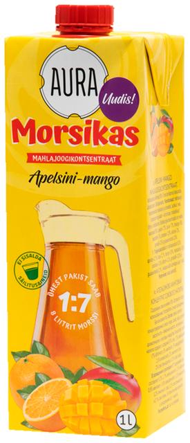 Aura Morsikas apelsini-mango mahlajoogikontsentraat 1L