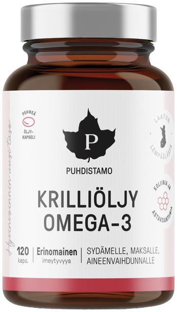 Puhdistamo Krilliöljy Omega-3 120 kapselia