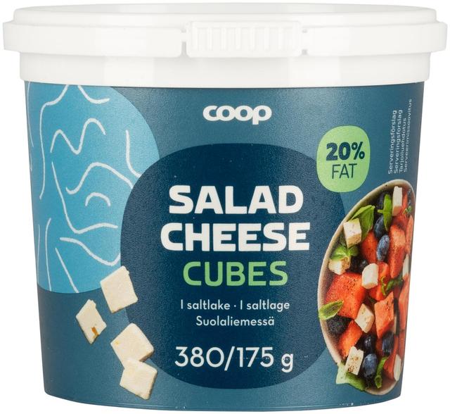Coop salaattijuustokuutiot 380/175 g