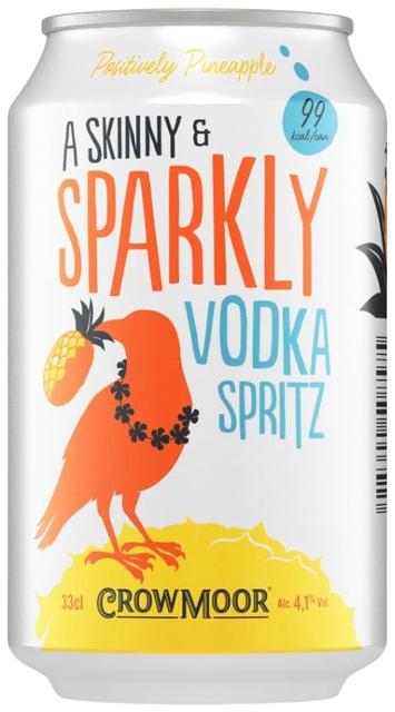 Crowmoor Vodka Spritz Positively Pineapple maustettu alkoholijuoma 4,1 % tölkki 0,33 L