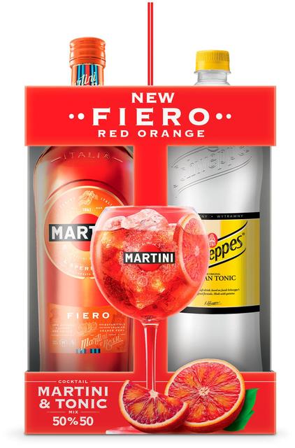 Martini Fiero Vermut 1L & Schweppes 1,35L