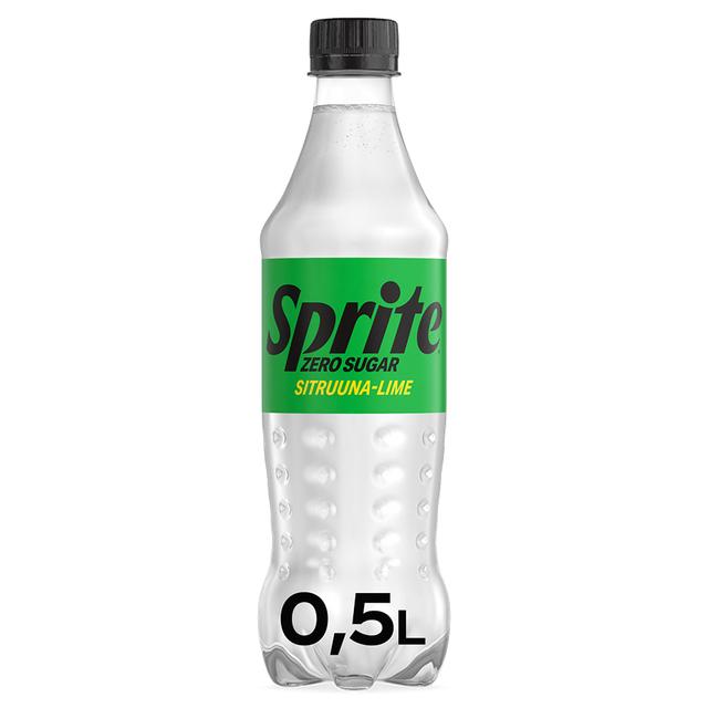 Sprite Zero Sugar Sitruuna-Lime virvoitusjuoma muovipullo 0,5 L