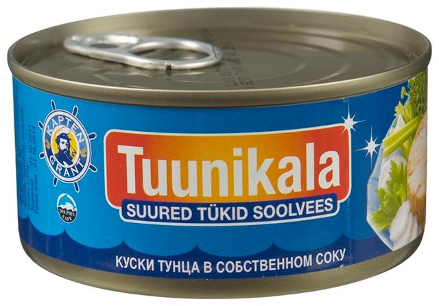 Tuunikala suured tükid soolvees 185 g