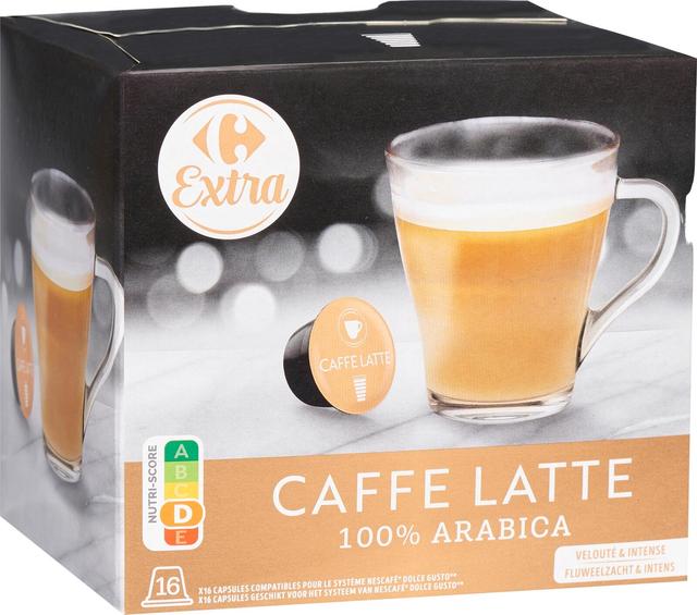 Carrefour Bio Extra Caffe latte 100% Arabica kahvikapselit 155,2g 16 kpl
