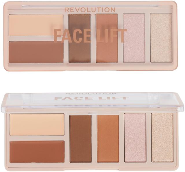 Makeup Revolution Face Lift Palette Light to Medium kasvojen korostuspaletti 6 sävyä 10,8g