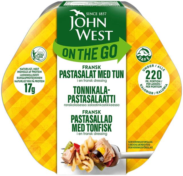 John West On The Go Ranskalainen tonnikala-pastasalaatti 220g