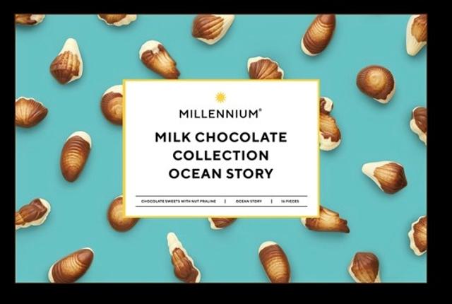 Millennium simpukka suklaa praliini lajitelma