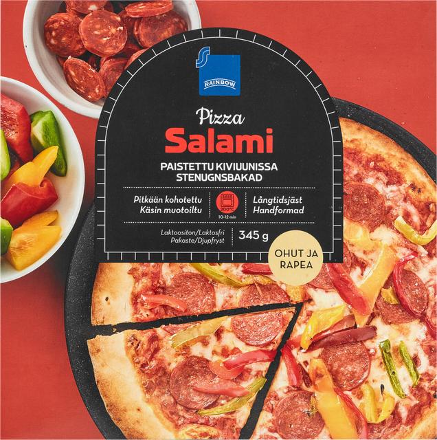 Rainbow salamipizza vähälaktoosinen pakaste 345g