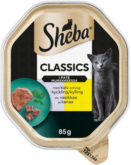 Sheba Classics sis. Vasikkaa ja Kanaa 85g