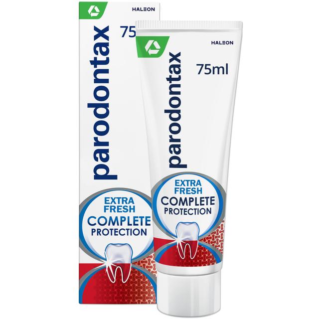 parodontax Complete Protection Extra Fresh ienterveyttä parantava ja hampaita vahvistava hammastahna 75 ml