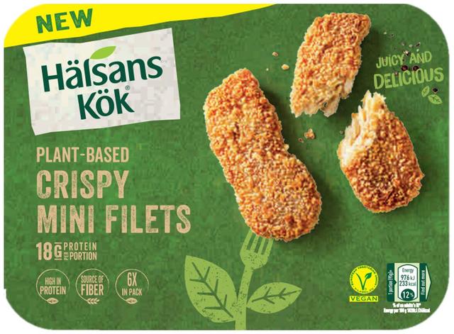 Hälsans Kök Crispy Mini Fillets 285g vegaaniset soija-vehnäproteiinipalat