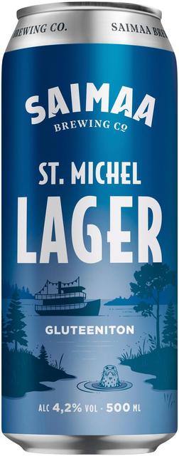 Saimaa St Michel Lager 4,2% olut 0,5l tölkki