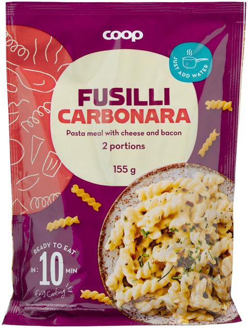 Coop pasta-ateria Fusilli Carbonara 155 g