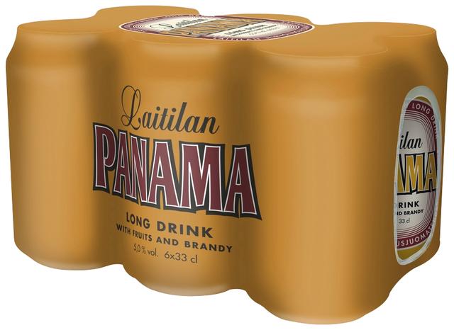 6 x Laitilan Panama Brandy 5,0% 0,33L brandypohjainen hedelmäinen long drink