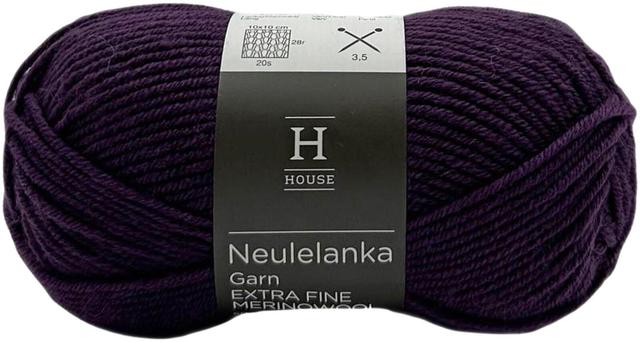 House neulelanka merinovilla 311120 50 g Plum 12122