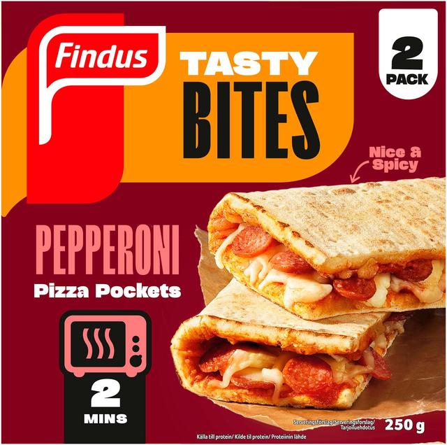 Findus Pizza pockets Pepperoni 250g, pakaste