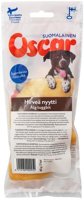 Oscar Hirveä nyytti puruherkku 80 g (2 kpl), koirille
