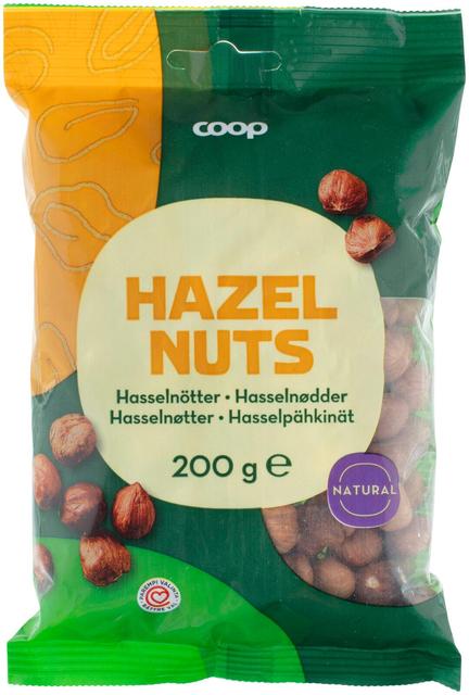 Coop hasselpähkinät 200 g