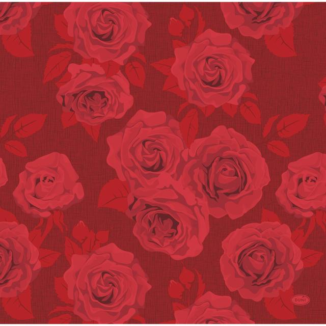 DUNI Dunisoft®- lautasliina Rich Roses 40x40cm 12 x 12kpl