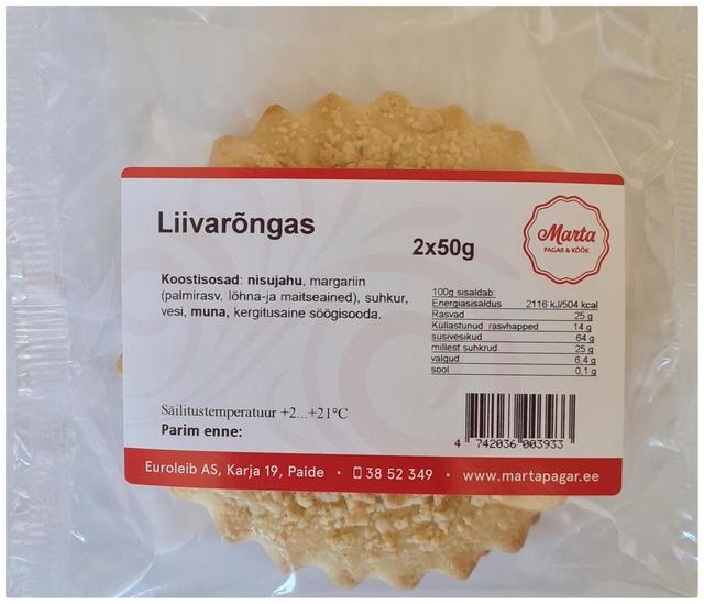 Liivarõngas 2x50 G