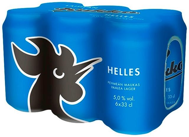 6 x Laitilan Kukko Helles 5,0% 0,33L olut