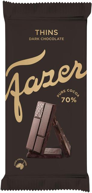 Karl Fazer Thins tumma suklaa 70% kaakaota suklaa levy 95g