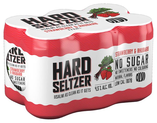 6xOLVI Hard Seltzer Strawberry & Rhubarb 4,5% 0,33 l tlk