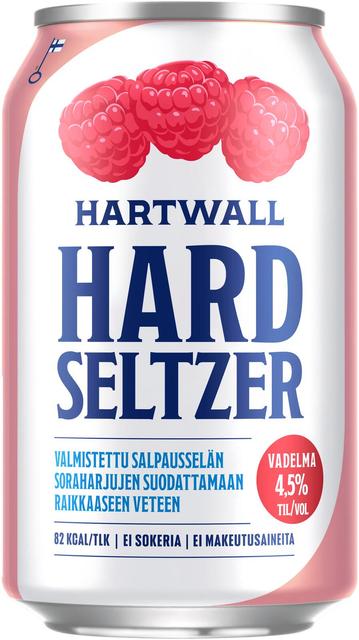 Hartwall Hard Seltzer Vadelma 4,5% 0,33 l