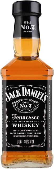 Jack Daniel's Tennessee whiskey 40% 200 ml