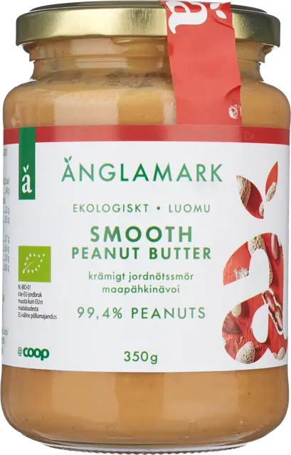 Änglamark maapähkinävoi smooth luomu 350 g
