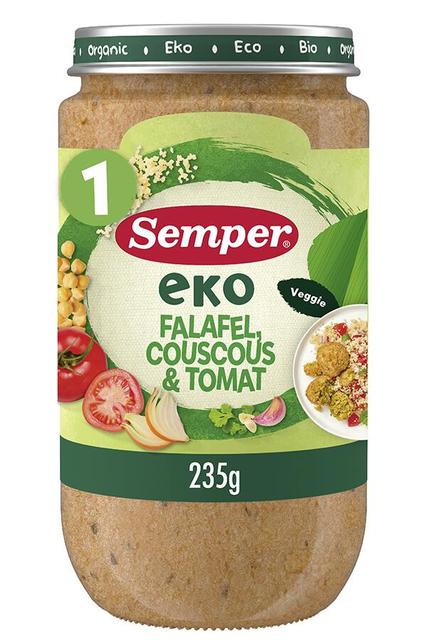 Semper EKO Falafel couscous & tomaattia 1v luomu lastenateria 235g