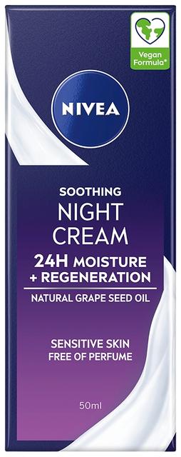 NIVEA 50ml Soothing Night Cream -yövoide