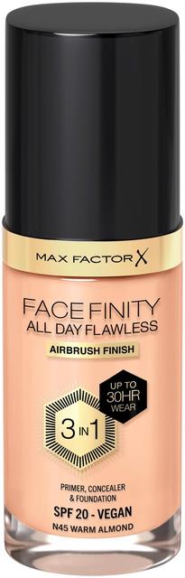 Max Factor Facefinity All Day Flawless Foundation 30 ml, 45 Warm Almond