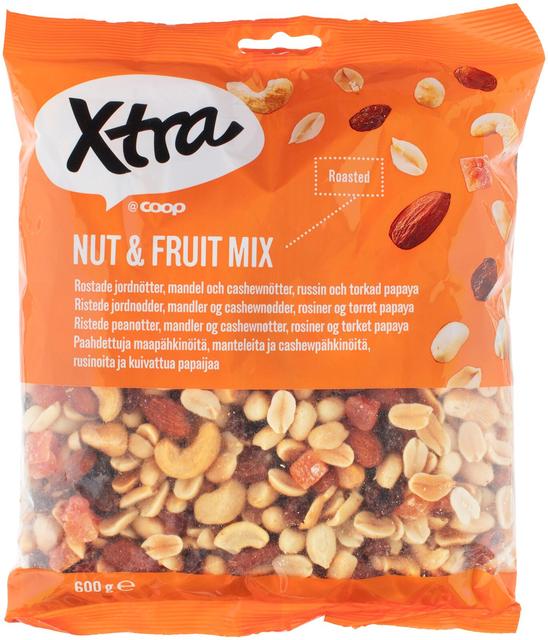 Xtra pähkinä- ja hedelmäsekoitus 600 g