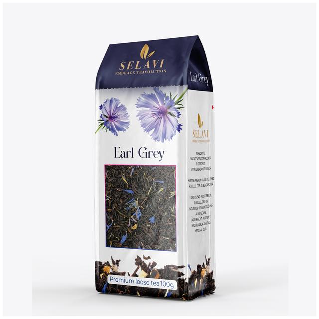 SELAVI Earl Grey Premium must purutee rukkilille õite ja bergamotiga 100g