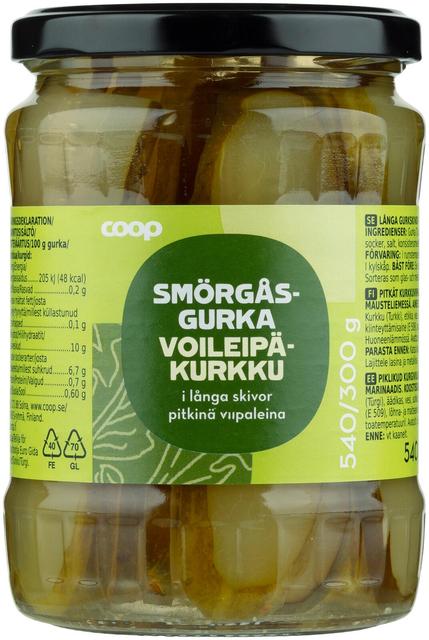 Coop piklikud kurgiviilud vürtsises marinaadis 540/300 g