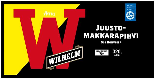 Atria Wilhelm Juustomakkarapihvi 320g