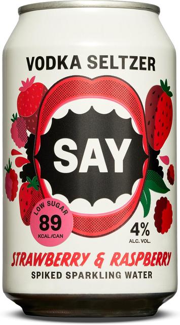 SAY Strawberry-Raspberry Seltzer 4% 33 cl