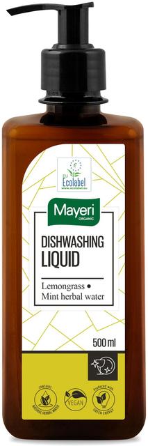 Mayeri Organic astianpesuaine Sitruunaruoho - Minttu yrttivesi 500 ml pumppupullo
