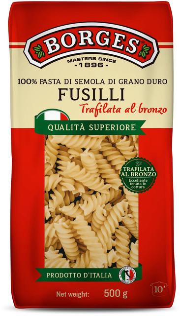 Pasta Fusilli durumnisujahust Borges 500g