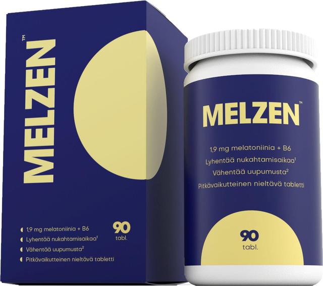 MELZEN melatoniini 1,9 mg + B6 pitkävaikutteinen 90 tabl. (13,5 g)