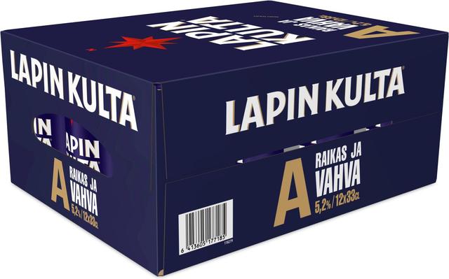 12 x Lapin Kulta olut 5,2% 0,33 l