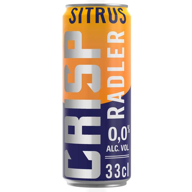 Crisp Radler Citrus alkoholiton vaalea lager olut 0 % tölkki 0,33 L