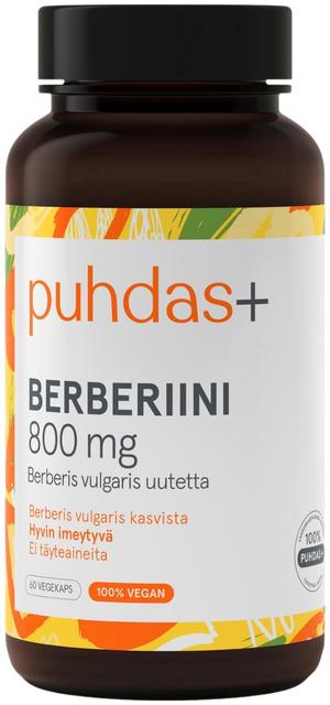 Puhdas+ Berberiini 800 mg 60 vegekaps